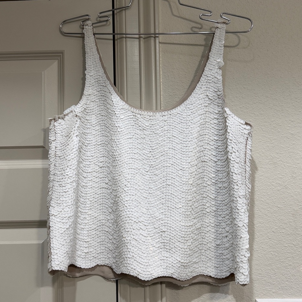 BCBGMaxazria Sequin Tank Top Sleeveless Cami EUC BCBG Max Azria M
